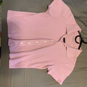Crop polo button up